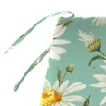 thumbnail image 4 of Jordan Manufacturing 57" x 18.75" Daphne Iceberg Aqua Floral Rectangular Outdoor Settee Swing Bench Cushion with Ties, 4 of 10