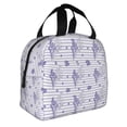 thumbnail image 2 of Disketp Stripes and Sprigs of Lavender Bolsa Térmica para Almuerzo para Hombre y Mujer, Ideal para Trabajo, Senderismo y Picnic, 2 of 8