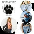 thumbnail image 5 of 24 parches autoadhesivos con estampado de huellas de chenilla, parches para planchar con estampado de huellas de perros y gatos (blanco, negro con borde plateado), 5 of 5