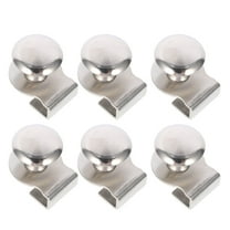 OUNONA 6 Pcs Glass Door Knobs Shower Handle Chrome Handles Storm Silver