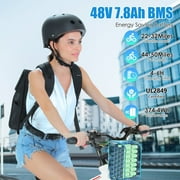 Elifine 500W 26 Electric Bike Folding Electric Mountain Bike for Adults, 22Mph, 48V 7.8Ah Battery Foldable Ebike, 21 Speed, Full Suspension Mountain E-bikes for Men Women with 5 Riding Modes, UL2849