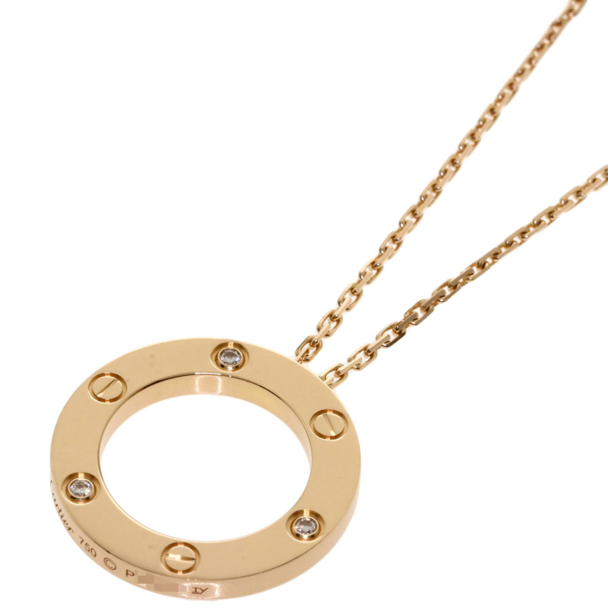 CRB7058400 - LOVE necklace, diamond-paved - Yellow gold, diamonds - Cartier