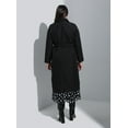 thumbnail image 5 of Black - Plus Size Trench coat - Alia, 5 of 5