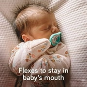 Nanobebe Flexy Baby Pacifiers, 0–3 Months, 2-Pack, Grey