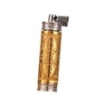 thumbnail image 3 of Llavero con colgante de rueda de oración de acero de titanio y contenedor budista Oro, 3 of 8