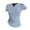 Blue, variant on mihongmao Womens Tops Under $10 Women's Sports Sweat Absorption Quick Drying Clothes and Tight Fitting Yoga Short Sleeved T-shirt Top