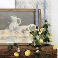 thumbnail image 3 of Vintage-Inspired Metal Toleware Taper Candle Holder with Lemons  Leaves, 3 of 5