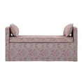 thumbnail image 5 of HomeRoots 53" Red And Black Upholstered Linen Paisley Bench, 5 of 6
