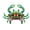 Green, variant on Metal Crab Wall Decor Coastal UV Printed Pattern Sculpture Beach House Wall Art Red