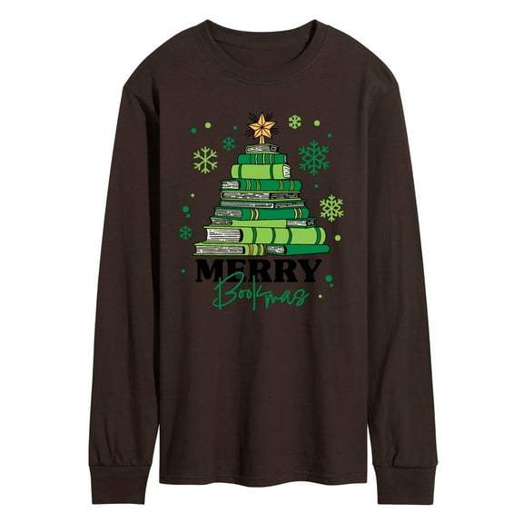 Instant Message - Merry Bookmas - Men's Long Sleeve Graphic T-Shirt