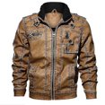 thumbnail image 4 of Leather Man Jackets Men Jacket Male Coats Winter Warm Cool Moto Motorcycle Outerwears European Size, 4 of 4