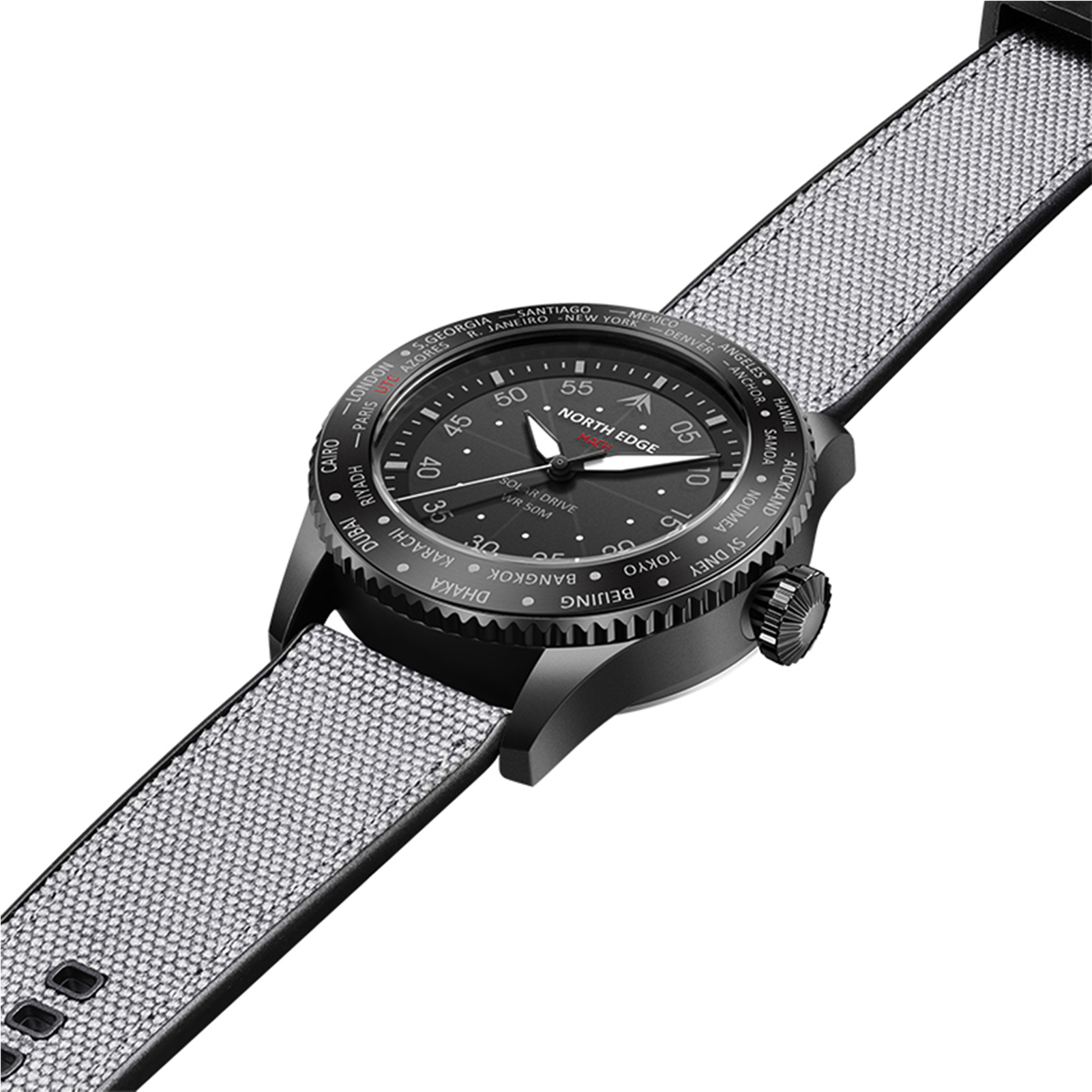 Watches North Edge Mach Watch Pilot Watch Solar Powered Watch For Men 50M Waterproof Chronograph Night  Lasting Up To 180 Days Solar Watch