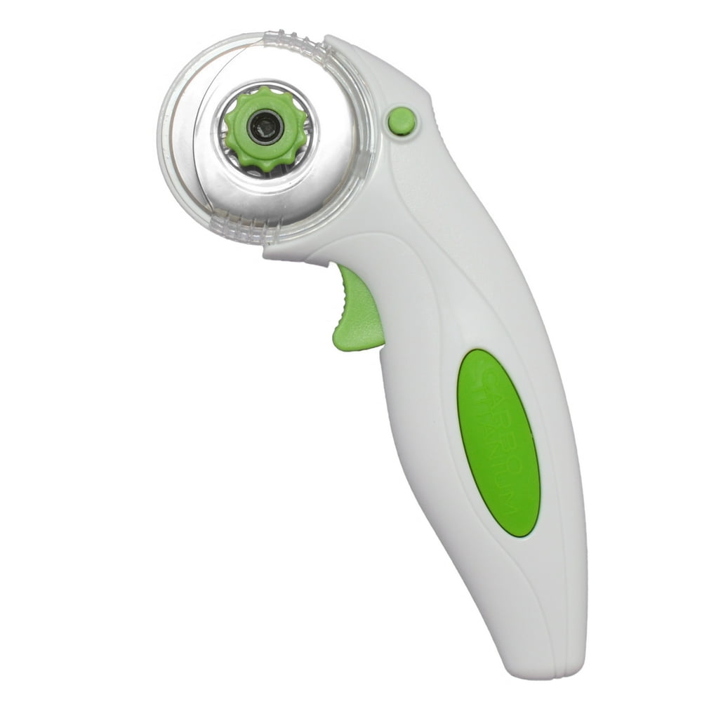 Westcott Rotary Cutter, 45mm, Carbo Titanium, for Craft, White/Green, 1