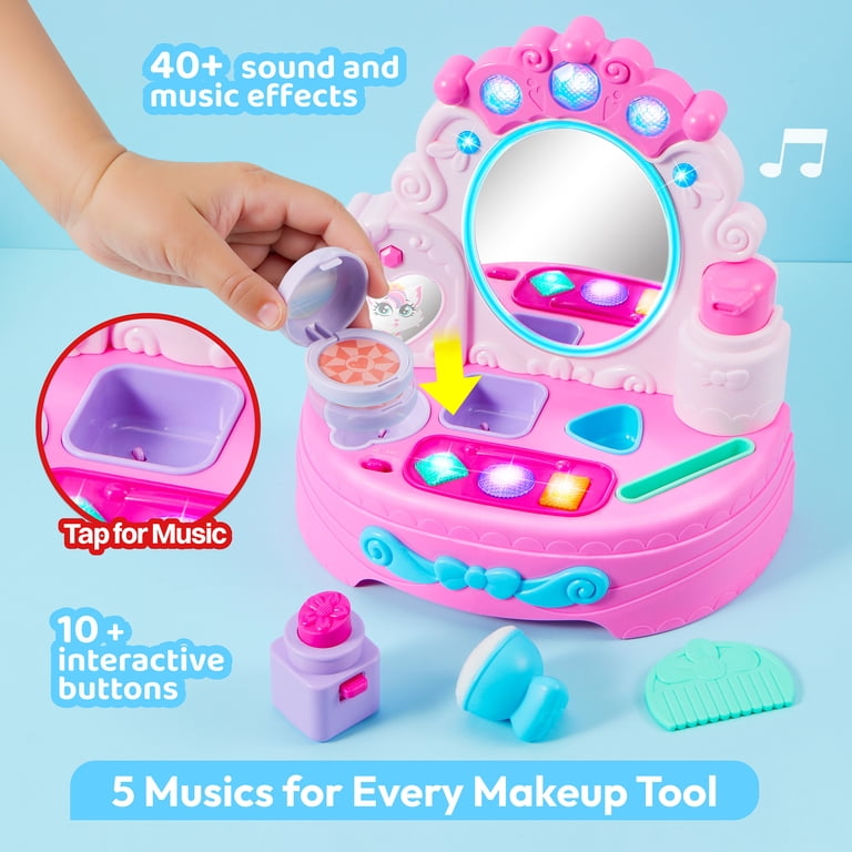 Lalalark, Princess Vanity Mirror Toy, 40+ Sounds Music, Pretend