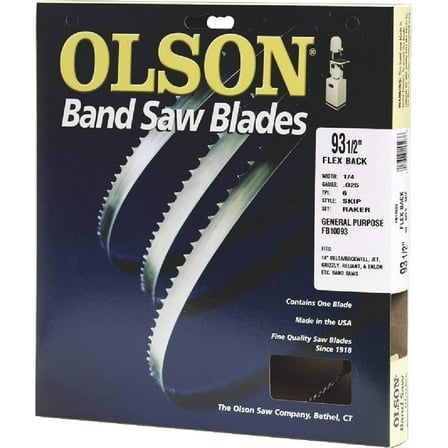 Olson Band Saw Blade Hard Edge 93-1/2 " X 1/2 " 3 Tpi