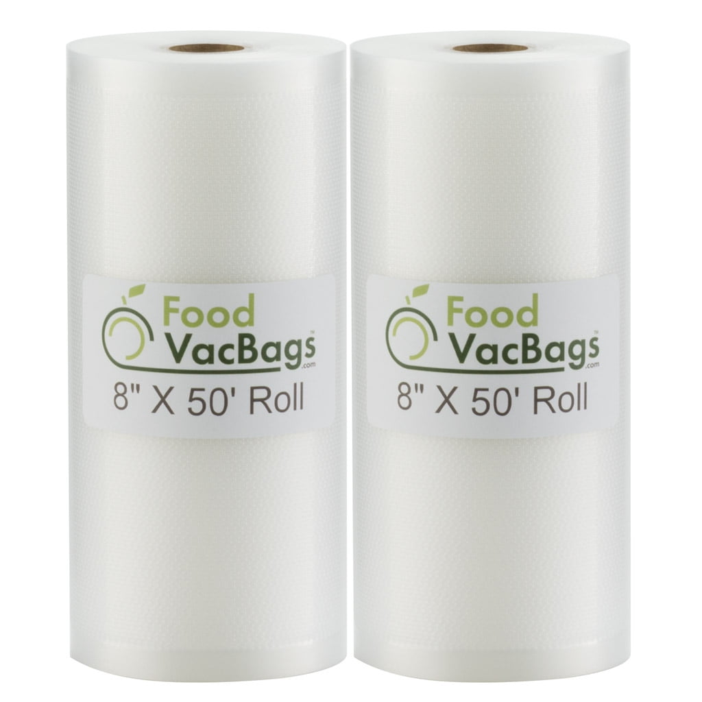 Details about   2 Pack 11"x50' Vacuum Seal Bags Roll 4 Mil Embossed for Foodsaver Sealer Storage 