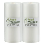 FoodVacBags 8'' x 50' Vacuum Sealer Roll (Set of 2)