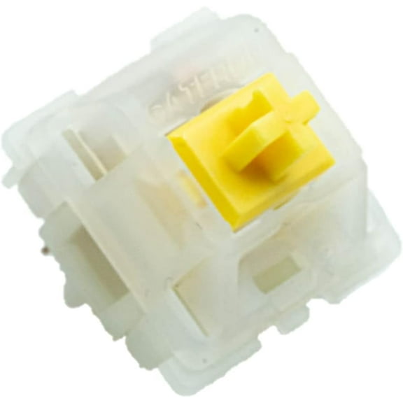Zkeebs Gateron KS-3 Milky Yellow Pro 50g Linear MX Switches 5 pin for Custom Gaming Mechanical Keyboards (70 switches)