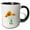 Black/White, variant on 3drose, Orange Poppy Artistic Design Vector, 15oz Mug