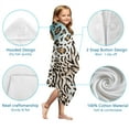 thumbnail image 7 of Leopard and Tiger Pattern Hooded Bath Towel，50"x30" for Ages 3 To 12 Kids, Quick Dry Lightweight Soft Microfiber Hood Beach Towel Cover Up for Kids, 7 of 7
