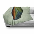 thumbnail image 3 of Geology Soft Flannel Fleece Blanket, Composition of Earth Illustration Computer Graphic Design Globe and Lava on Green, Cozy Plush for Indoor and Outdoor Use, 50" x 70", Multicolor, by Ambesonne, 3 of 6