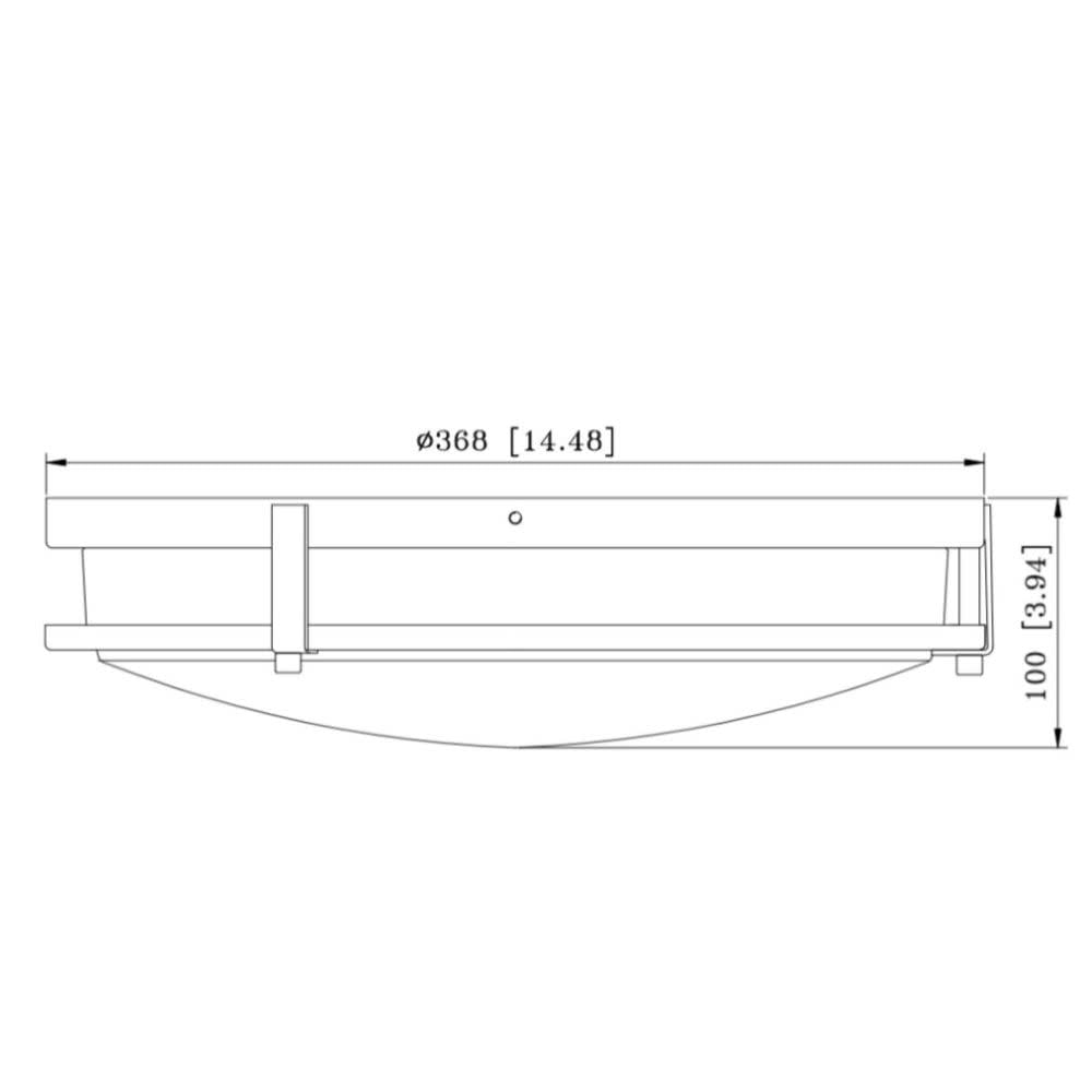 Design House Ripon 14.5" Integrated Dimmable LED Indoor Ceiling Light with Frosted Acrylic, Satin Nickel