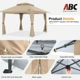 thumbnail image 6 of ABCCANOPY 13'x13' Gazebo Tent Outdoor Pop up Gazebo Canopy Shelter with Mosquito Netting, Khaki, 6 of 9