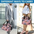 thumbnail image 6 of Insulated Cooler Bag with Multiple Pockets Lightweight Lunch Box Tote for Travel Beach Camping Office Christmas Cat Pattern, 6 of 7