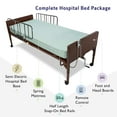 thumbnail image 4 of Semi Electric Hospital Bed with innerspring Mattress and Half Rails Included - for Home Care Use and Medical Facilities - Fully Adjustable, Easy Transport Casters, Remote - 80" x 36", 4 of 4