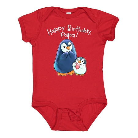 

Inktastic Happy Birthday Papa!- Cute Penguins Gift Baby Boy or Baby Girl Bodysuit