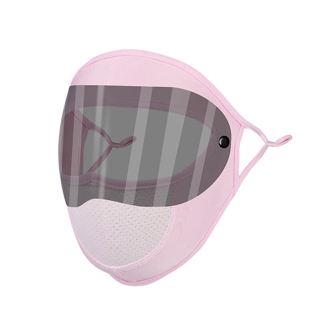 piezas de cubierta de protección solar de color rosa para la cara de las mujeres máscara de pasamontañas de verano refrescante trabillas para las orejas, máscara facial transpirable