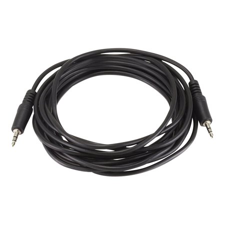 UPC: 0844660006459 | Monoprice Audio/Stereo Cable – 12 Feet – Black | 3.5mm Plug/Plug Male/Male