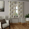 thumbnail image 2 of Ambesonne Flower Grommet Curtain, Vintage Retro Spring Lilies, 50"x60", Khaki Pink and Olive Green, 2 of 5