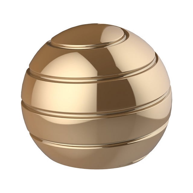 (Dorado, Diámetro: 45 mm) Giroscopio de metal con bola giratoria de escritorio de juguete cinético con ilusión óptica para aliviar el estrés Inspirar la creatividad interior