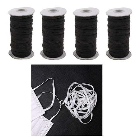 Elastic Cord Rope – 11 Yards Stretch Knit Elastic Band For DIY, Crafts, Waistbands, Sportswear, Wigs, Underwear (Black, 3/4 Inch Width)
