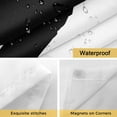 thumbnail image 4 of No Hook Shower Curtain with Snap in Liner, Black Hockey Player Silhouette Waterproof Bath Curtain Double Layers with See Through Top Window, Ice Sports Athlete Game Hotel Shower Curtains 48x72in, 4 of 9