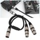thumbnail image 1 of Divisor de cable xlr y, divisor de cable xlr sin distorsión de 3 pinos macho a doBle hifi femenino para amplificador para micrófono, 1 of 7