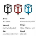 thumbnail image 2 of ROCKBROS MTB Bike Pedals Cycling Ultralight Aluminum Alloy 4 Bearings MTB Pedal Blue, 2 of 4