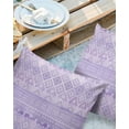 thumbnail image 2 of Pack of 2 Outdoor Pillow Covers, Ethnic Style Mandala Arrow Floral Pattern Waterproof Square Throw Pillowcase Cushion Decorative Pillow Covers for Couch Patio Tent, 20x20 in, 2 of 6