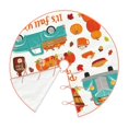 thumbnail image 3 of Salouo Fall Pumpkins Christmas Tree Skirt 48" Farmhouse Christmas Decorations Snowman Xmas Tree Skirt Tree Mat for Holiday Party Decor, 3 of 8