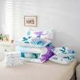 thumbnail image 4 of Erosebridal Mermaid Princess Bedding King Size, Cute Sealife Bed in a Bag King size, Cartoon Ocean Print, Reversible 7-Piece, 4 of 5