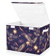 thumbnail image 2 of Cool Owls Stars Foldable Storage Bin with Lid and Handle Collapsible Storage Box 16.5 x 12.6 x 11.8 inches, 2 of 7