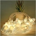 thumbnail image 3 of Tira de luces LED de color blanco cálido con forma de estrella para dormitorio infantil, pasillo, decoración de bodas y Navidad, funciona con pilas (20 LED), 3 of 5