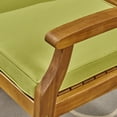 thumbnail image 5 of GDF Studio Lemyra Outdoor Acacia Wood 5 Piece Dining Set with Cushions, Teak and Green, 5 of 10