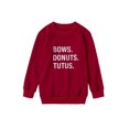 thumbnail image 1 of Mother-Daughter Sweater, Red Wine Letter Print Ribbed Closing Parent-child Autumn Clothing, 1 of 5