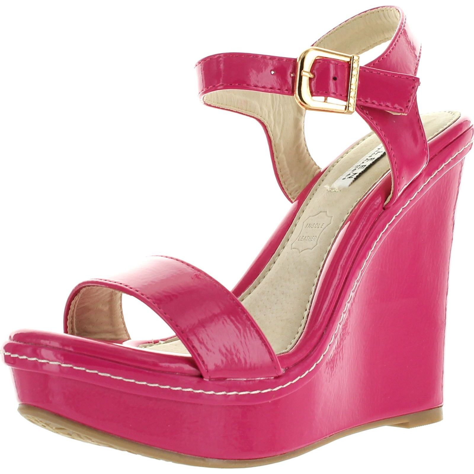 Kayleen by Los Angeles - Kayleen CHERI-1 Womens Patent Strappy High Heel Platform Wedge Sandals