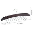 thumbnail image 3 of Wooden Tie Hanger Rack 24 Hooks Rotating Belt Holder Closet Ties Storage Organizer Dark Red, 3 of 8