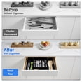 thumbnail image 6 of Lonian Silverware Drawer Organizer, Adjustable Drawer Organizer for Kitchen Utensils, Plastic Cutlery Tray, Black, 6 of 6