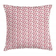 thumbnail image 1 of Cherry Throw Pillow Cushion Cover, Simplistic Cute Pattern with Fruits Red Berry Repeating Image, Decorative Square Accent Pillow Case, 16" X 16", Dark Coral Charcoal Grey White, by Ambesonne, 1 of 2