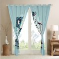 thumbnail image 3 of 2 Panels,42"X63" Music Darkening Curtains,Chic Guitar Audio Curtains,Rock Music Instrument Window Treatments,Musical Notes Window Curtains Drapes Room Decor,Blue Black, 3 of 6